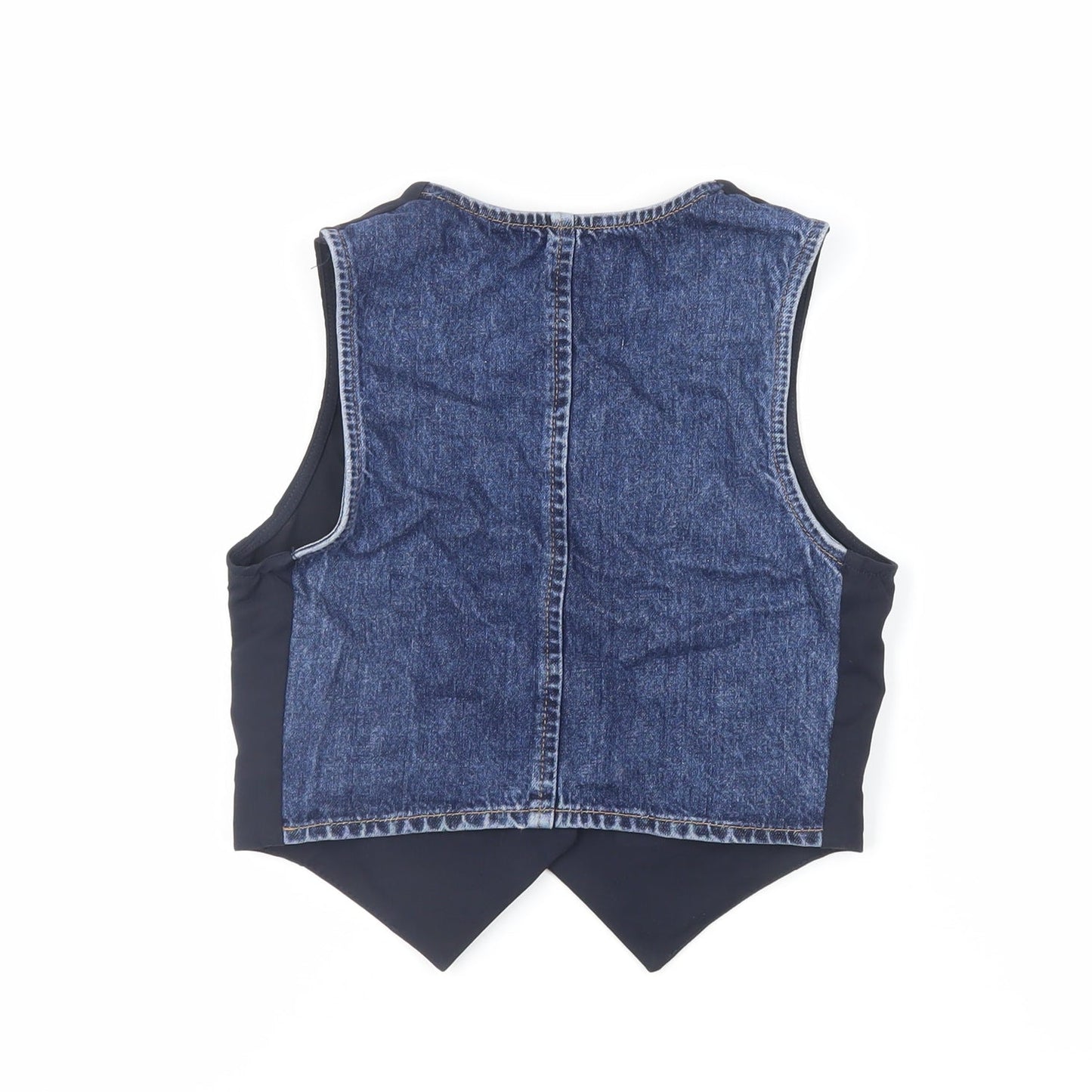 Pull&Bear Womens Blue Jacket Waistcoat Size XS Button
