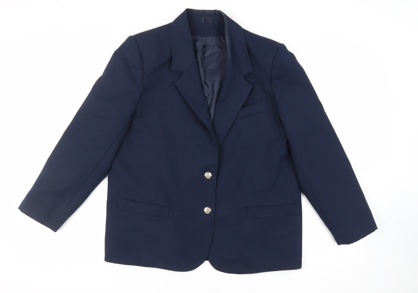 C&A Womens Blue Jacket Blazer Size 16 Button - Vintage