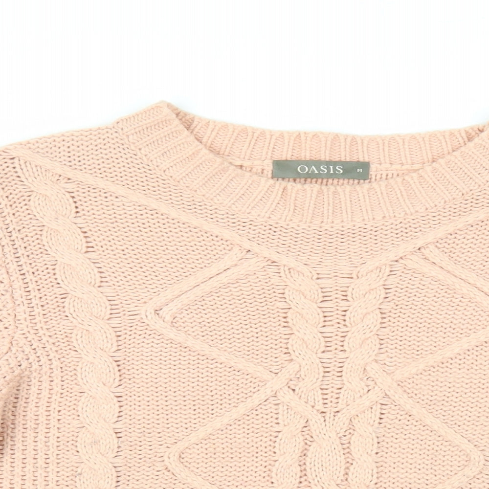 Womens UK Size M Oasis Pink Pullover Jumper