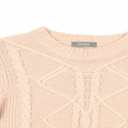 Womens UK Size M Oasis Pink Pullover Jumper