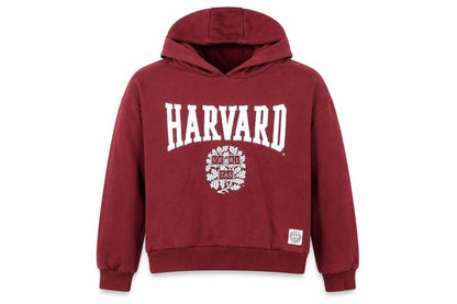 Harvard Girls Red Cotton Pullover Hoodie Size 10-11 Years Pullover - Logo