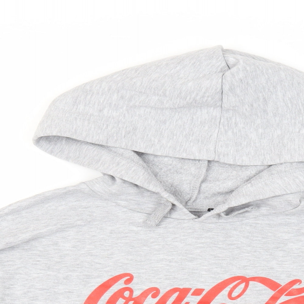 New Look Girls Grey Polyester Pullover Hoodie Size 12-13 Years Pullover - Coca-Cola