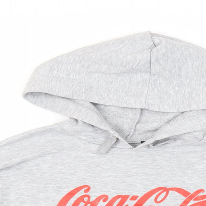 New Look Girls Grey Polyester Pullover Hoodie Size 12-13 Years Pullover - Coca-Cola