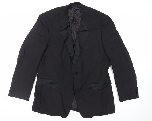 Mens UK Size 42 Varteks Regular Black Suit Tuxedo