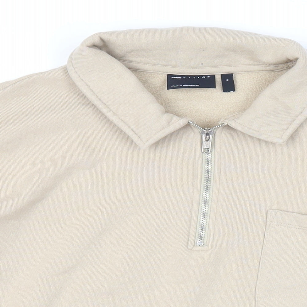 Mens UK Size M ASOS Beige Pullover Sweatshirt