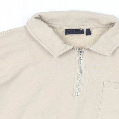 Mens UK Size M ASOS Beige Pullover Sweatshirt