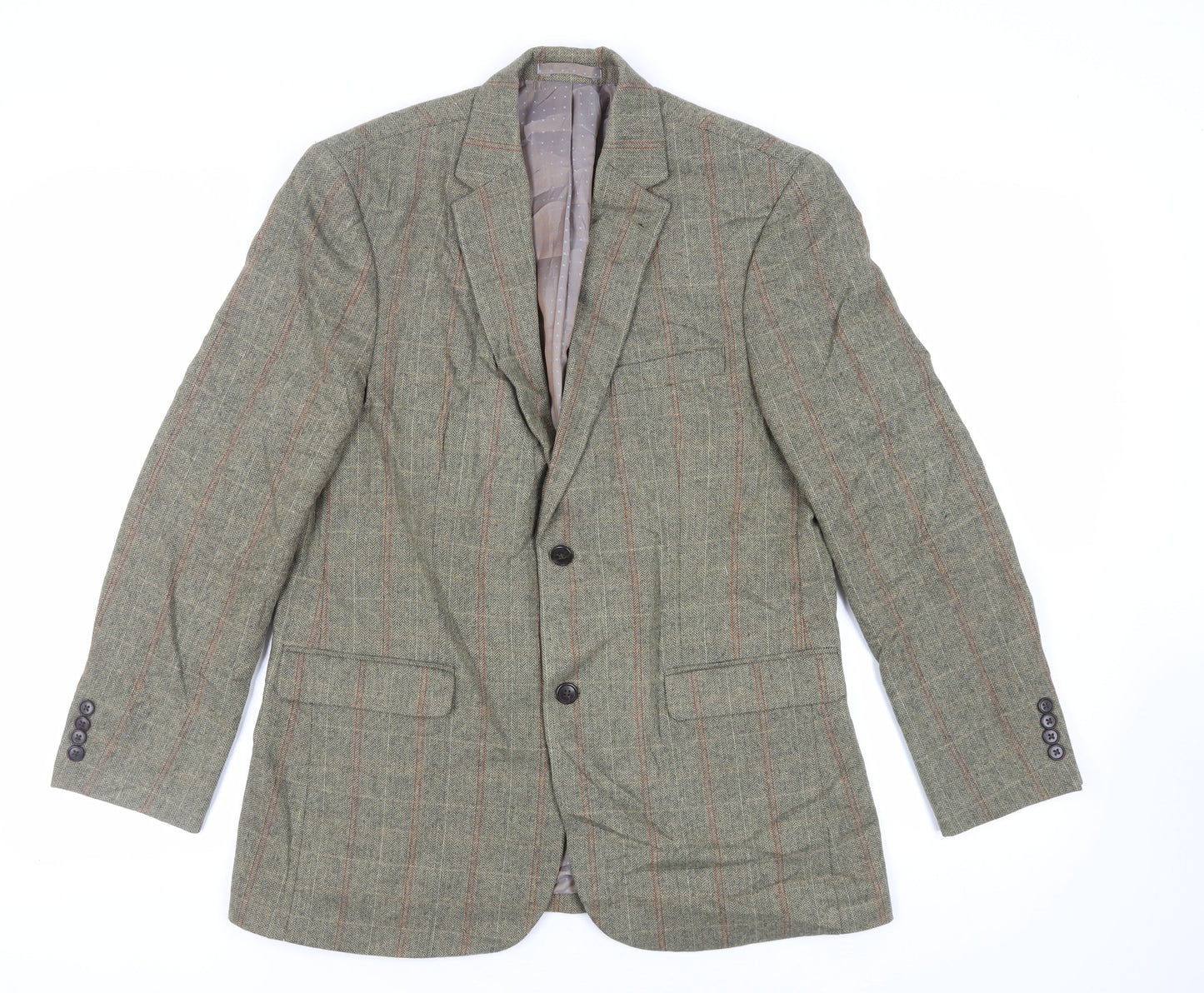 Mens UK Size 40 Greenwoods Regular Green Suit Jacket