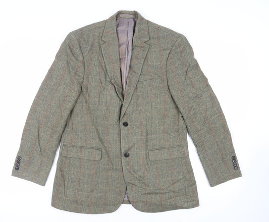 Mens UK Size 40 Greenwoods Regular Green Suit Jacket
