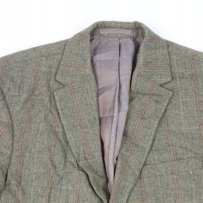 Mens UK Size 40 Greenwoods Regular Green Suit Jacket