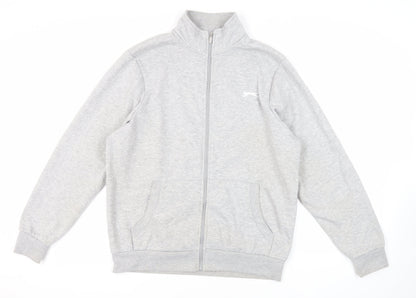 Mens UK Size L Slazenger Grey Full Zip Sweatshirt