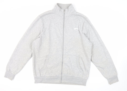 Mens UK Size L Slazenger Grey Full Zip Sweatshirt