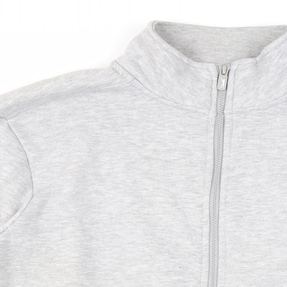 Mens UK Size L Slazenger Grey Full Zip Sweatshirt