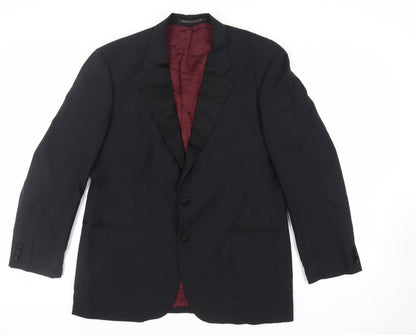 Mens UK Size 42 St Michael Regular Black Suit Tuxedo