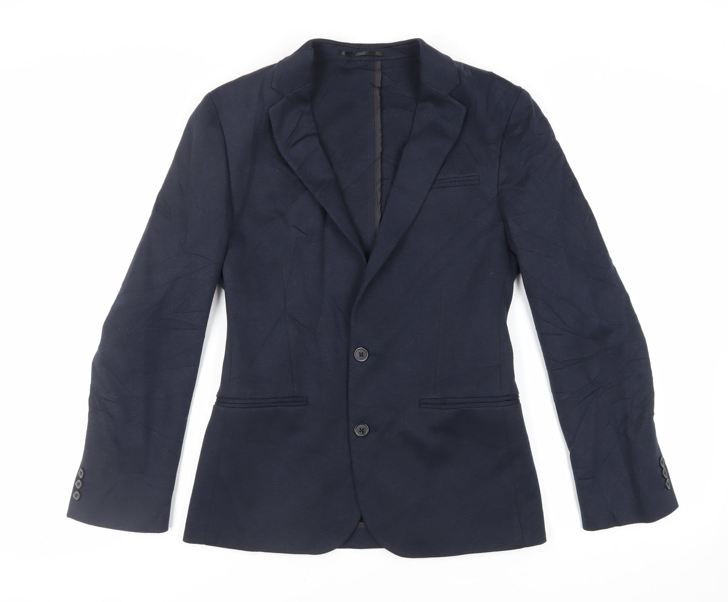 ASOS Mens Blue Polyester Jacket Blazer Size 38 Regular