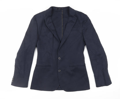 ASOS Mens Blue Polyester Jacket Blazer Size 38 Regular