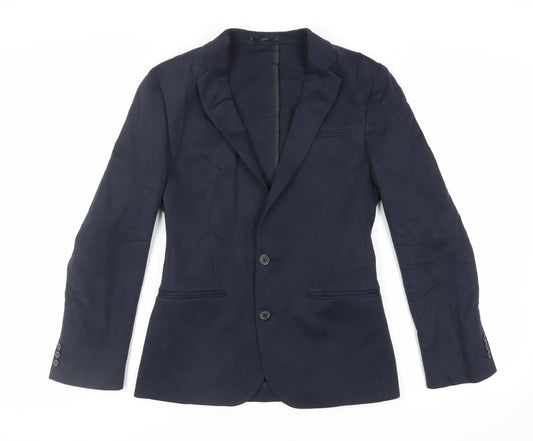 ASOS Mens Blue Polyester Jacket Blazer Size 38 Regular