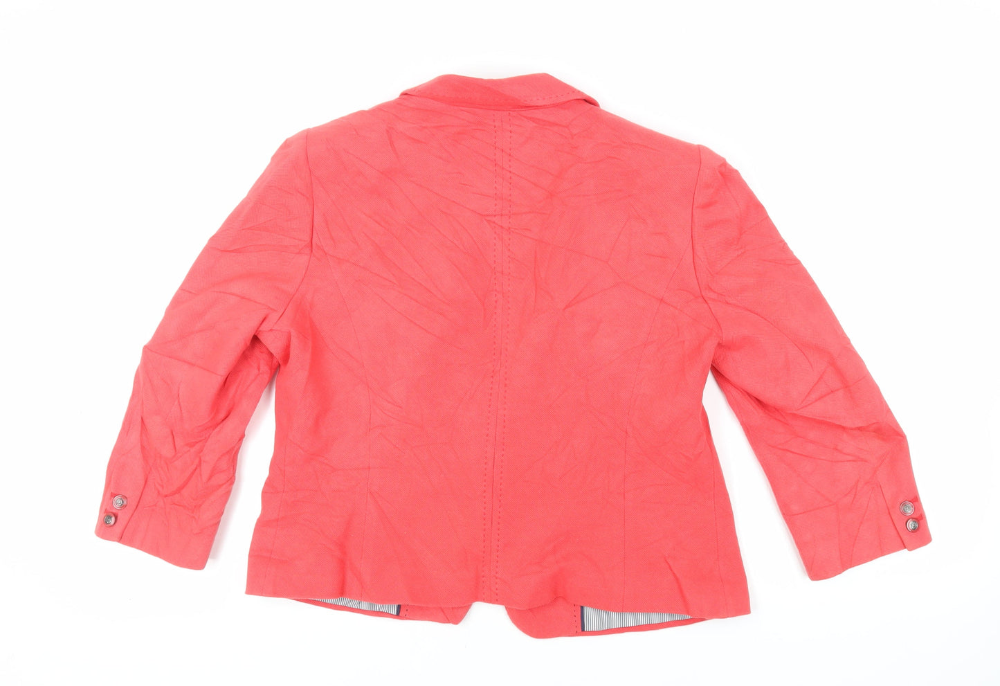 Autograph Womens Red Jacket Blazer Size 16 Button