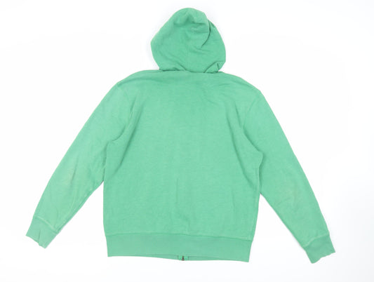 Gap Womens Green Cotton Full Zip Hoodie Size M Zip - Logo Pockets