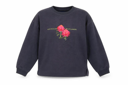 Stewart Merrett Womens Blue Cotton Pullover Sweatshirt Size S Pullover - Embroidered