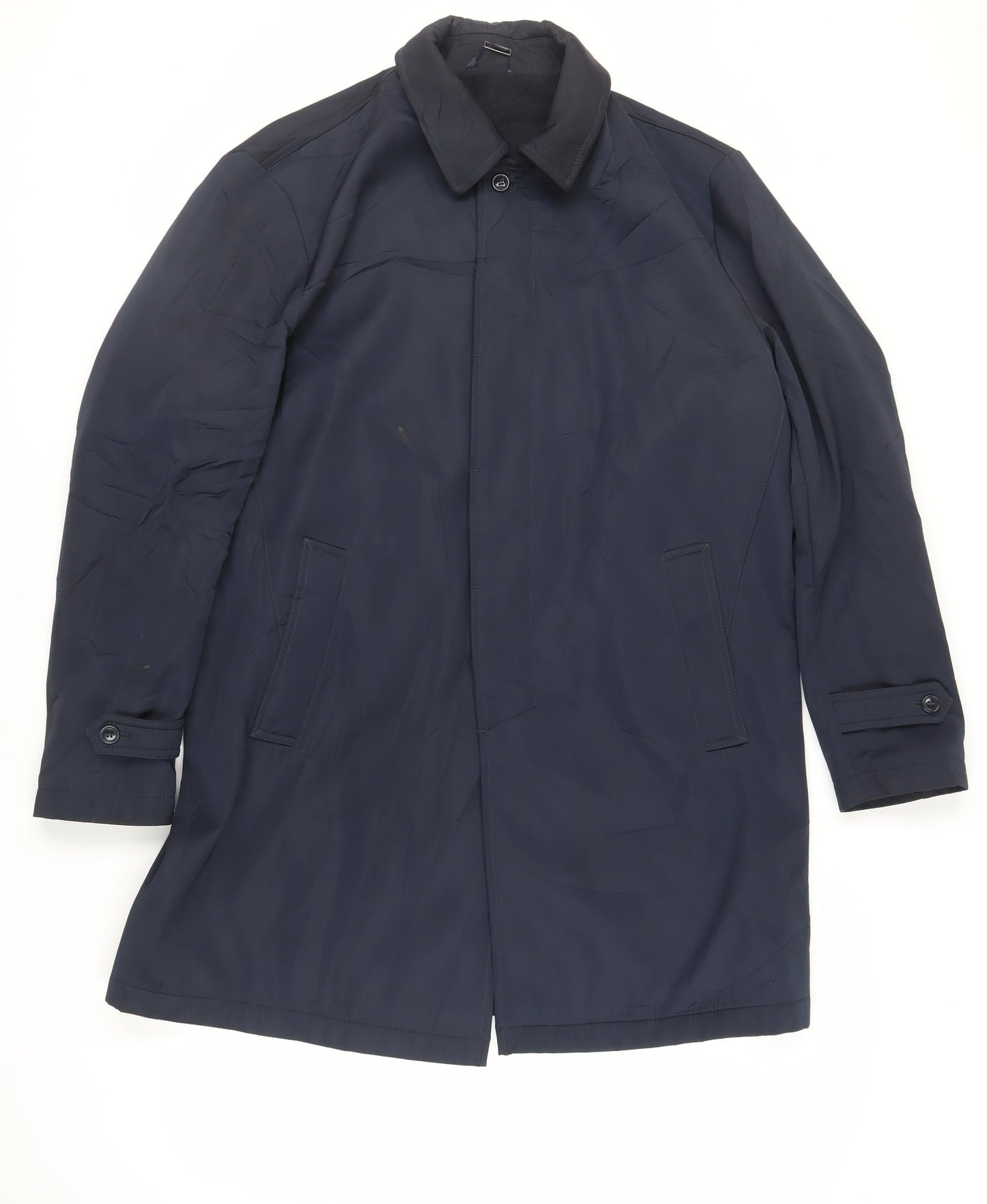 Mens UK Size L DS Classic Blue Overcoat