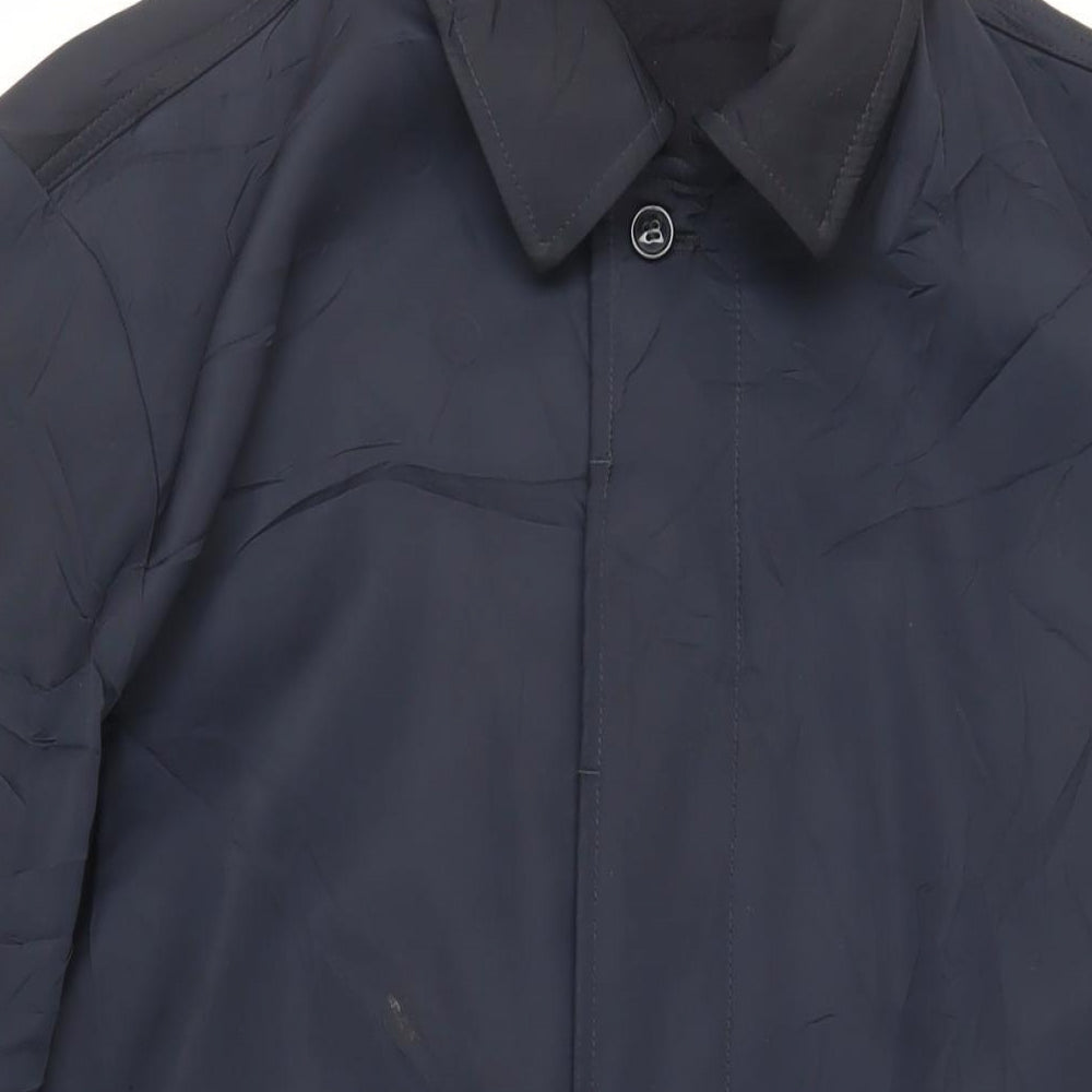 Mens UK Size L DS Classic Blue Overcoat