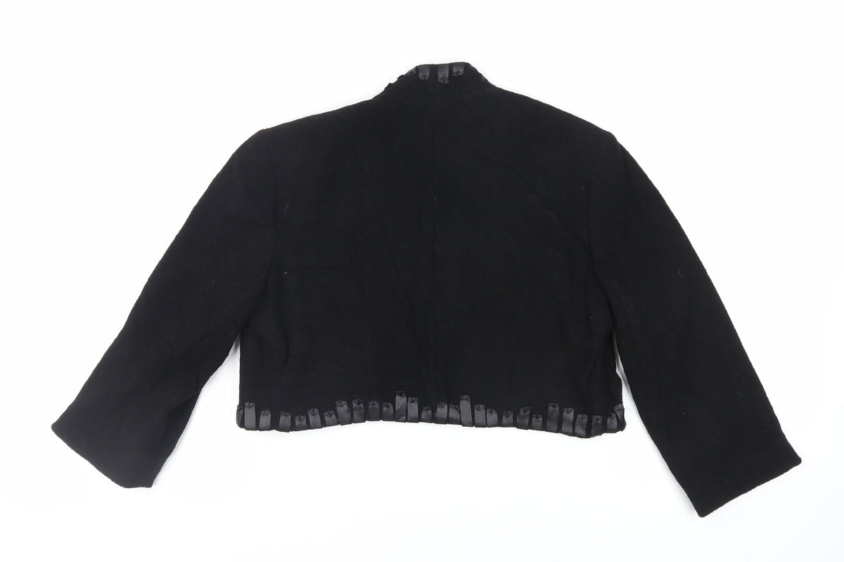 Back view of Alex&Co women’s black jacket, size UK 12, - open