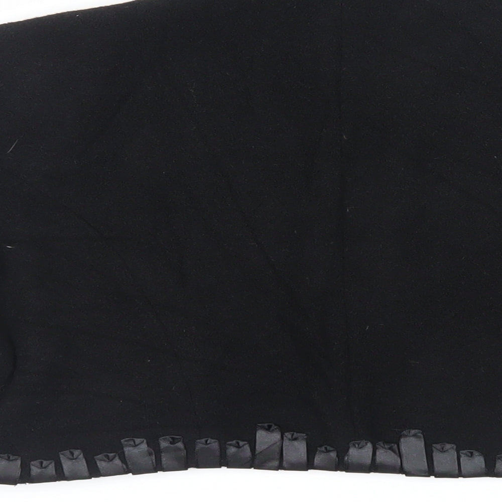 Brand and care label for Alex&Co women’s black jacket, size UK 12, - open