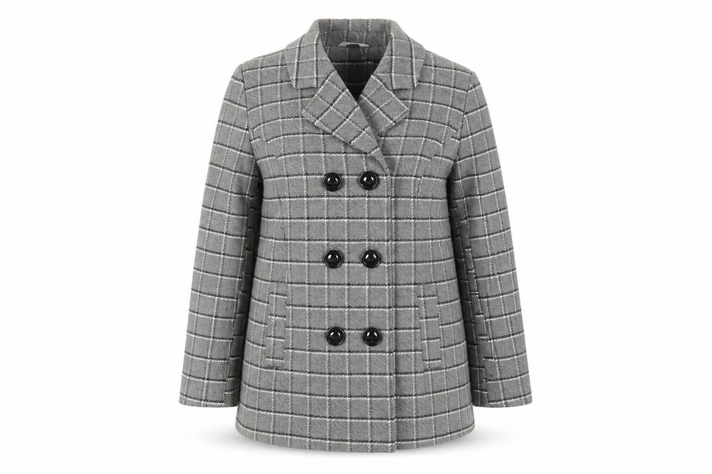 Womens UK Size 14 Classic Grey Pea Coat