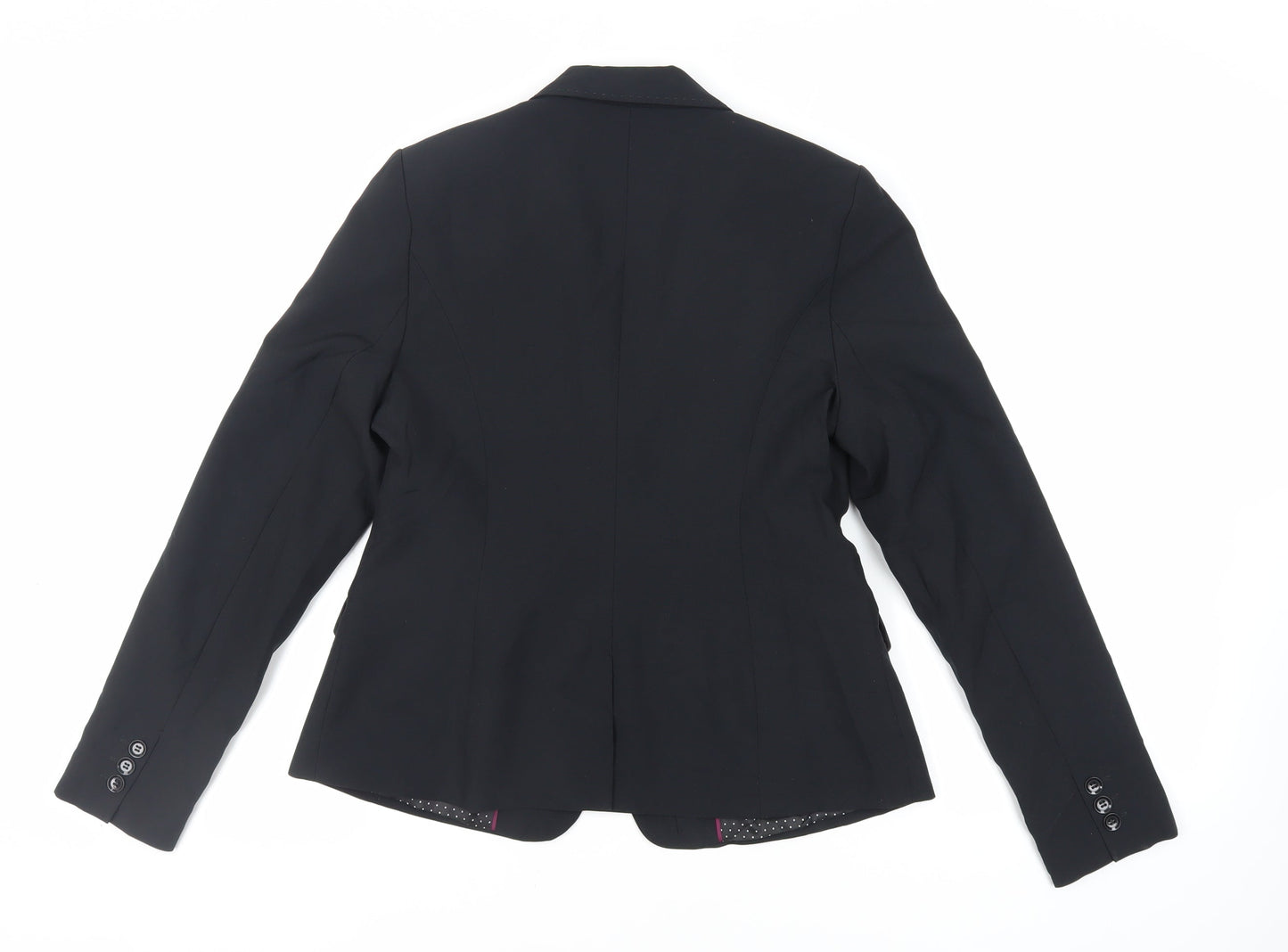 New Look Womens Black Jacket Blazer Size 12 Button