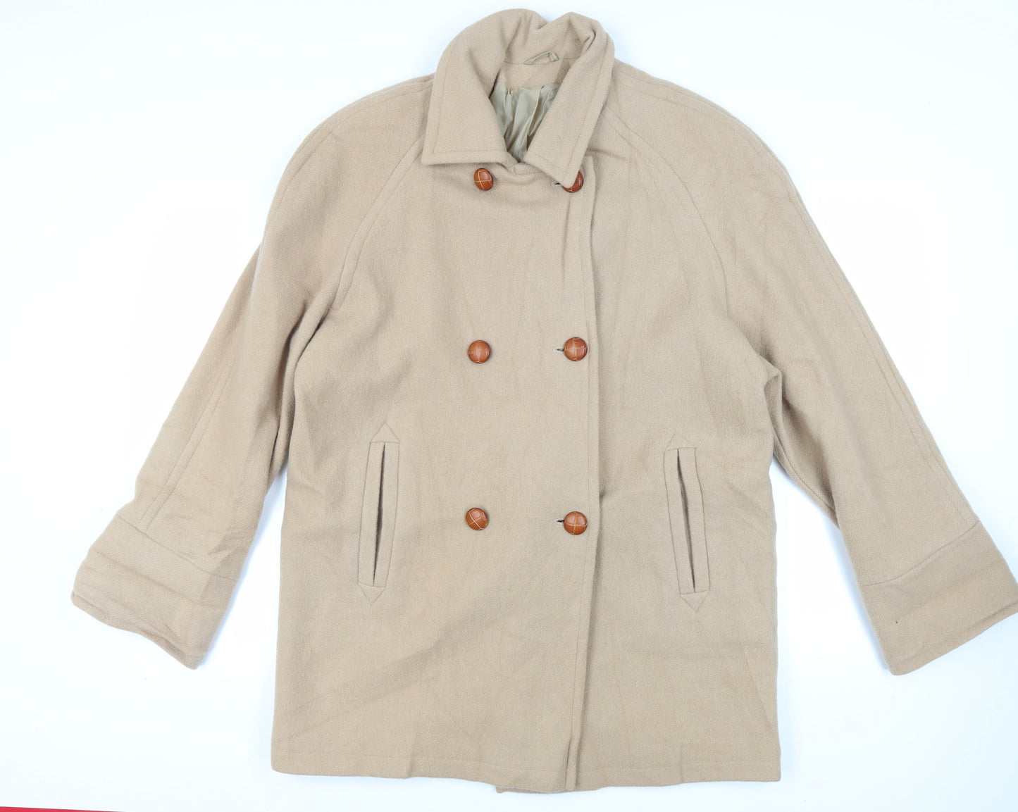 Womens UK Size 16 Definitions Beige Pea Coat
