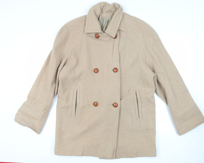 Womens UK Size 16 Definitions Beige Pea Coat