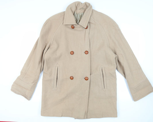 Womens UK Size 16 Definitions Beige Pea Coat