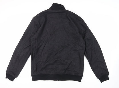 Saturdays Womens Black Bomber Jacket Jacket Size L Zip
