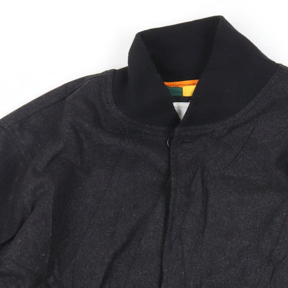 Saturdays Womens Black Bomber Jacket Jacket Size L Zip
