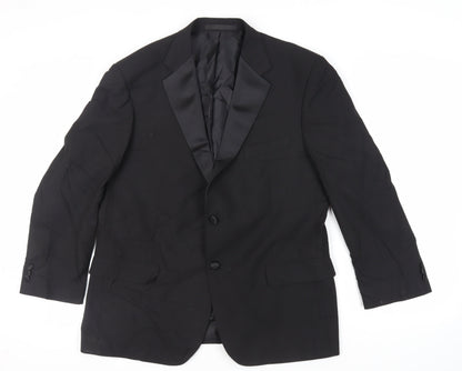Mens UK Size 42 Marks and Spencer Regular Black Suit Tuxedo