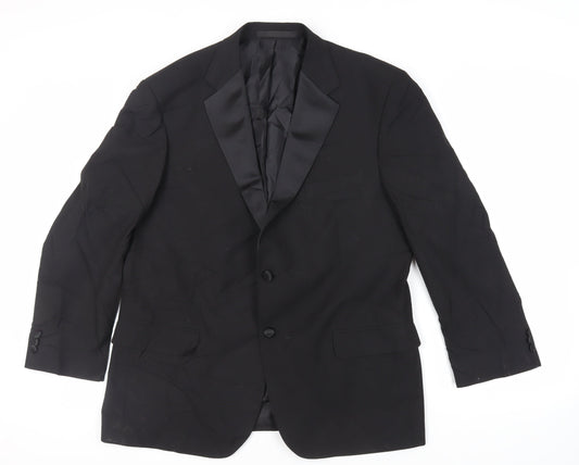 Mens UK Size 42 Marks and Spencer Regular Black Suit Tuxedo