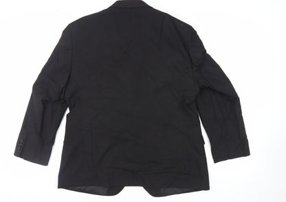 Mens UK Size 42 Marks and Spencer Regular Black Suit Tuxedo