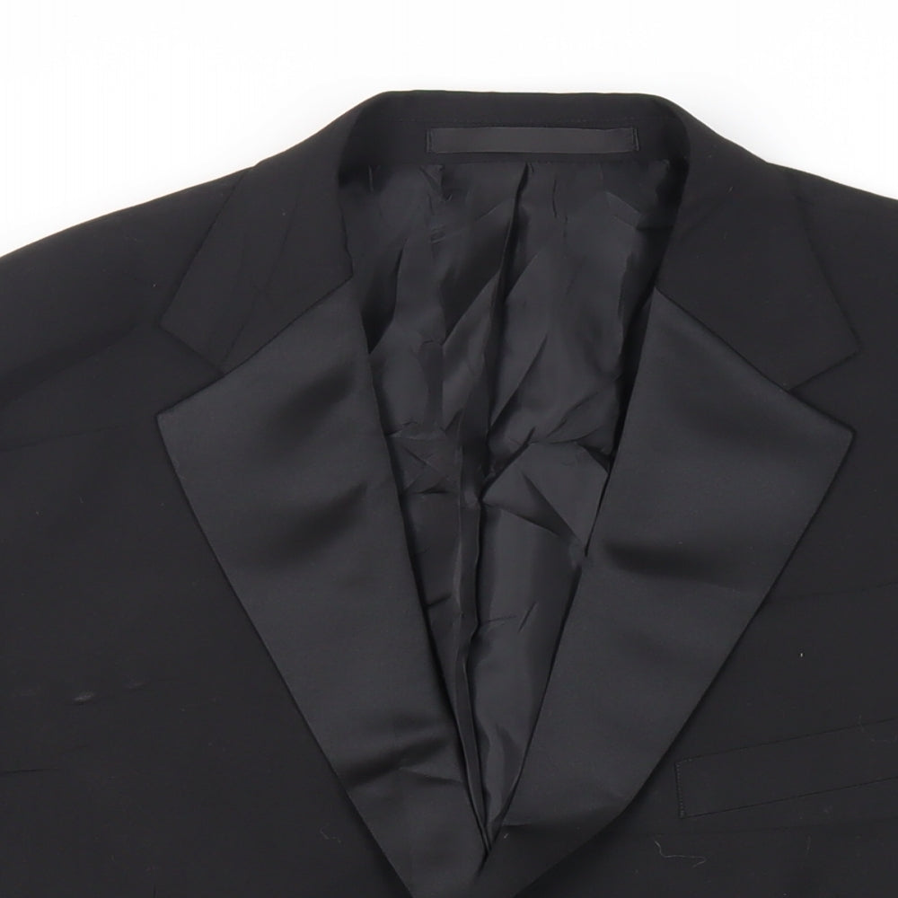 Mens UK Size 42 Marks and Spencer Regular Black Suit Tuxedo