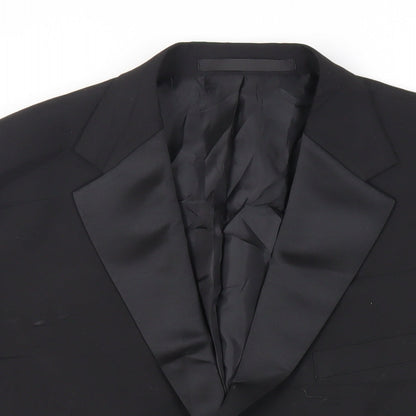 Mens UK Size 42 Marks and Spencer Regular Black Suit Tuxedo