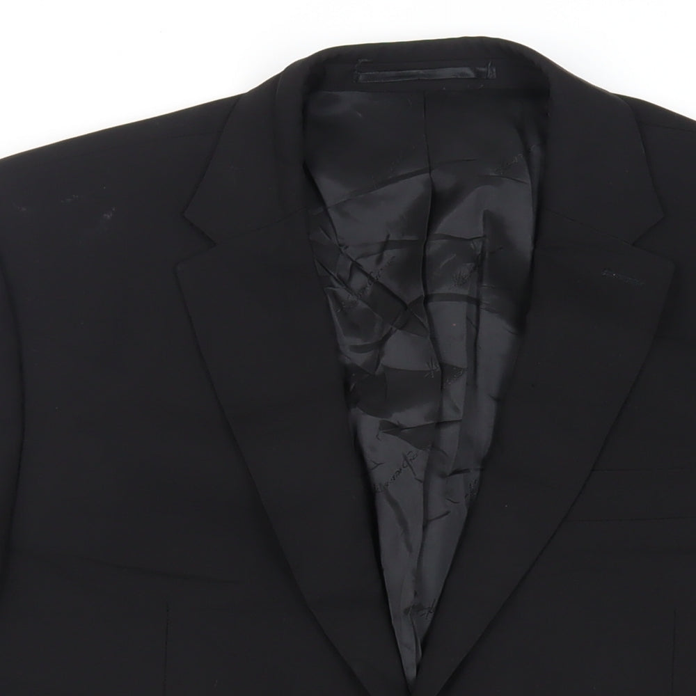 Mens UK Size 40 Kenneth Cole Regular Black Suit Jacket