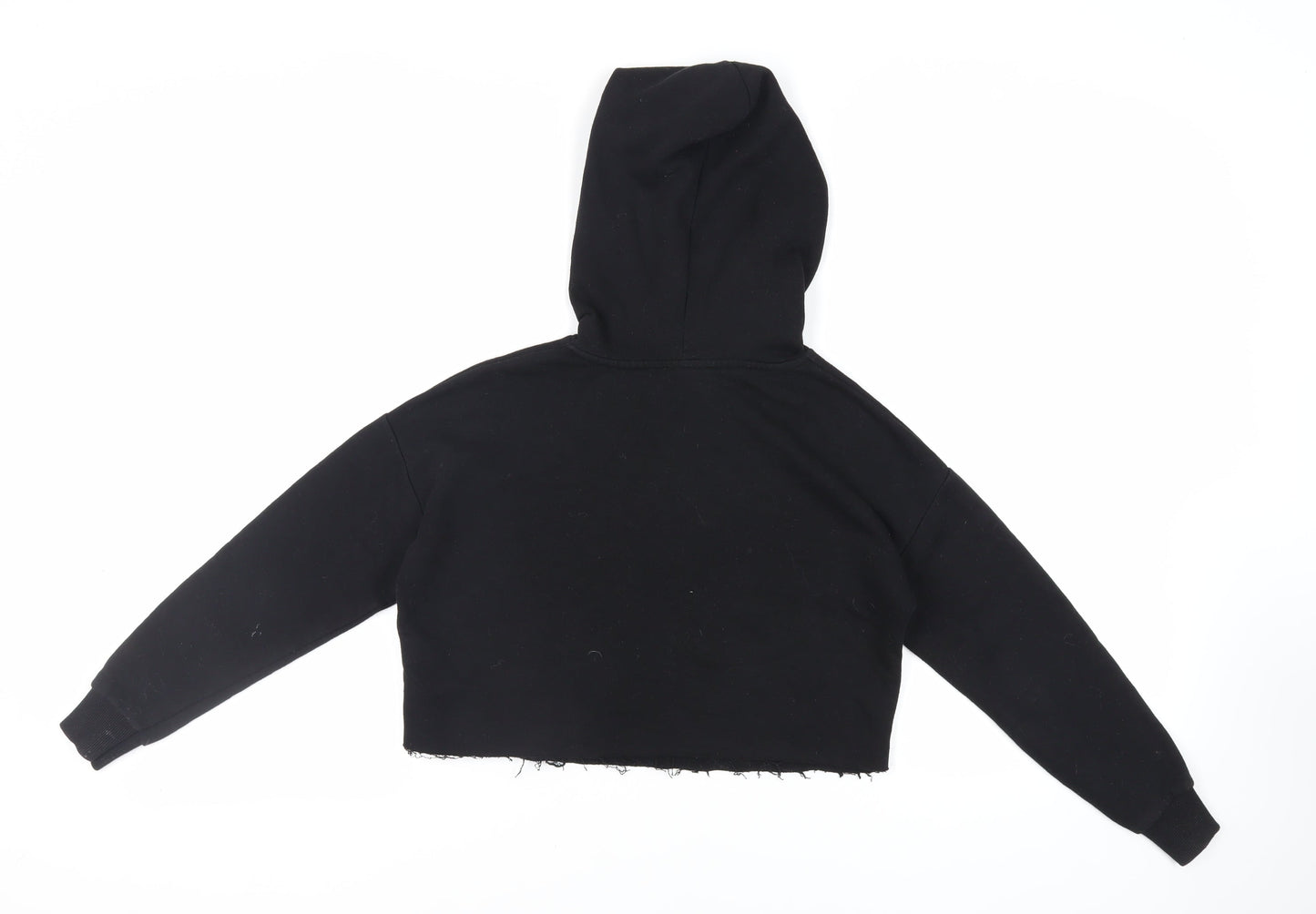 New Look Girls Black Cotton Pullover Hoodie Size 10-11 Years Pullover - Chicago