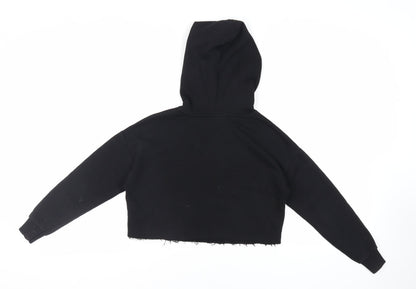 New Look Girls Black Cotton Pullover Hoodie Size 10-11 Years Pullover - Chicago