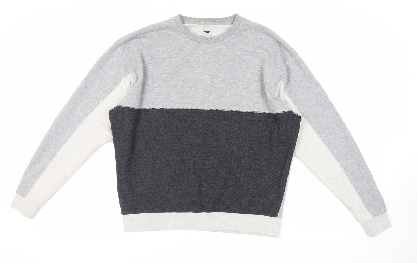 Mens UK Size M ASOS Grey Pullover Sweatshirt