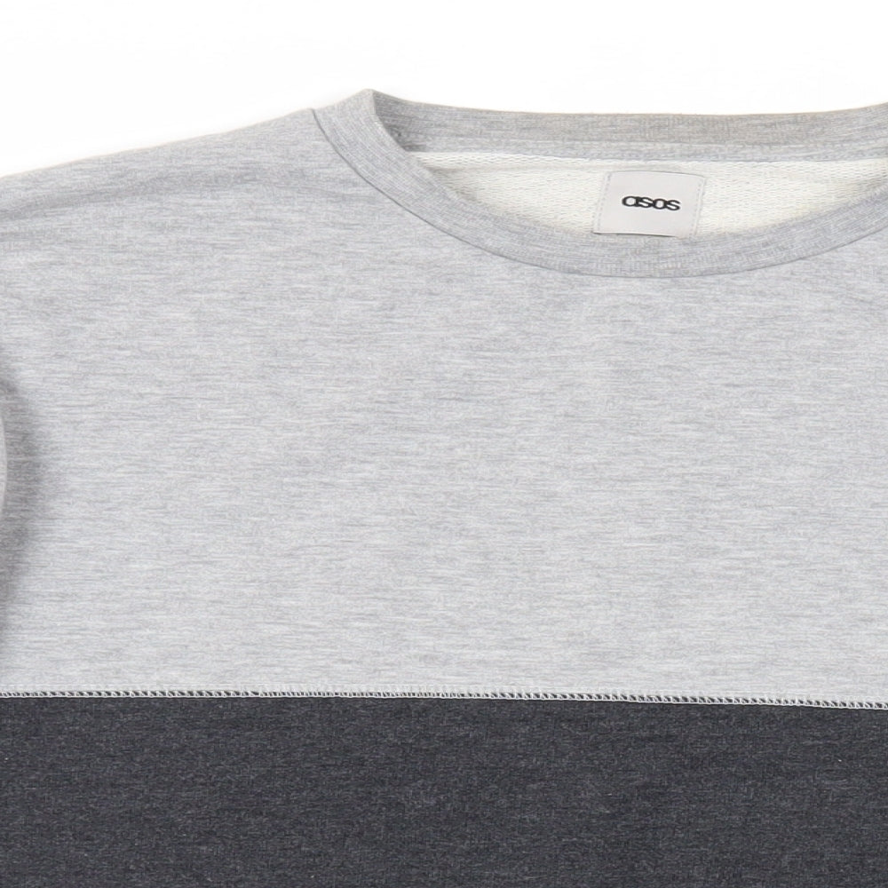 Mens UK Size M ASOS Grey Pullover Sweatshirt