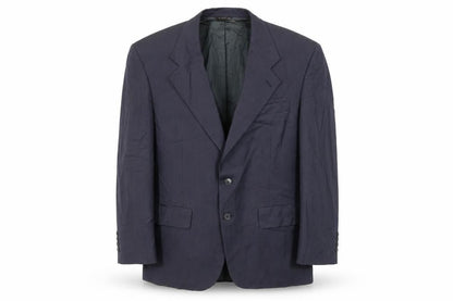 Bill Blass Mens Blue Striped Wool Jacket Suit Jacket Size 42 Regular