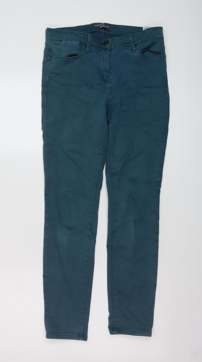Womens UK Size 10 Marks and Spencer Regular Fit Skinny Green Jeans