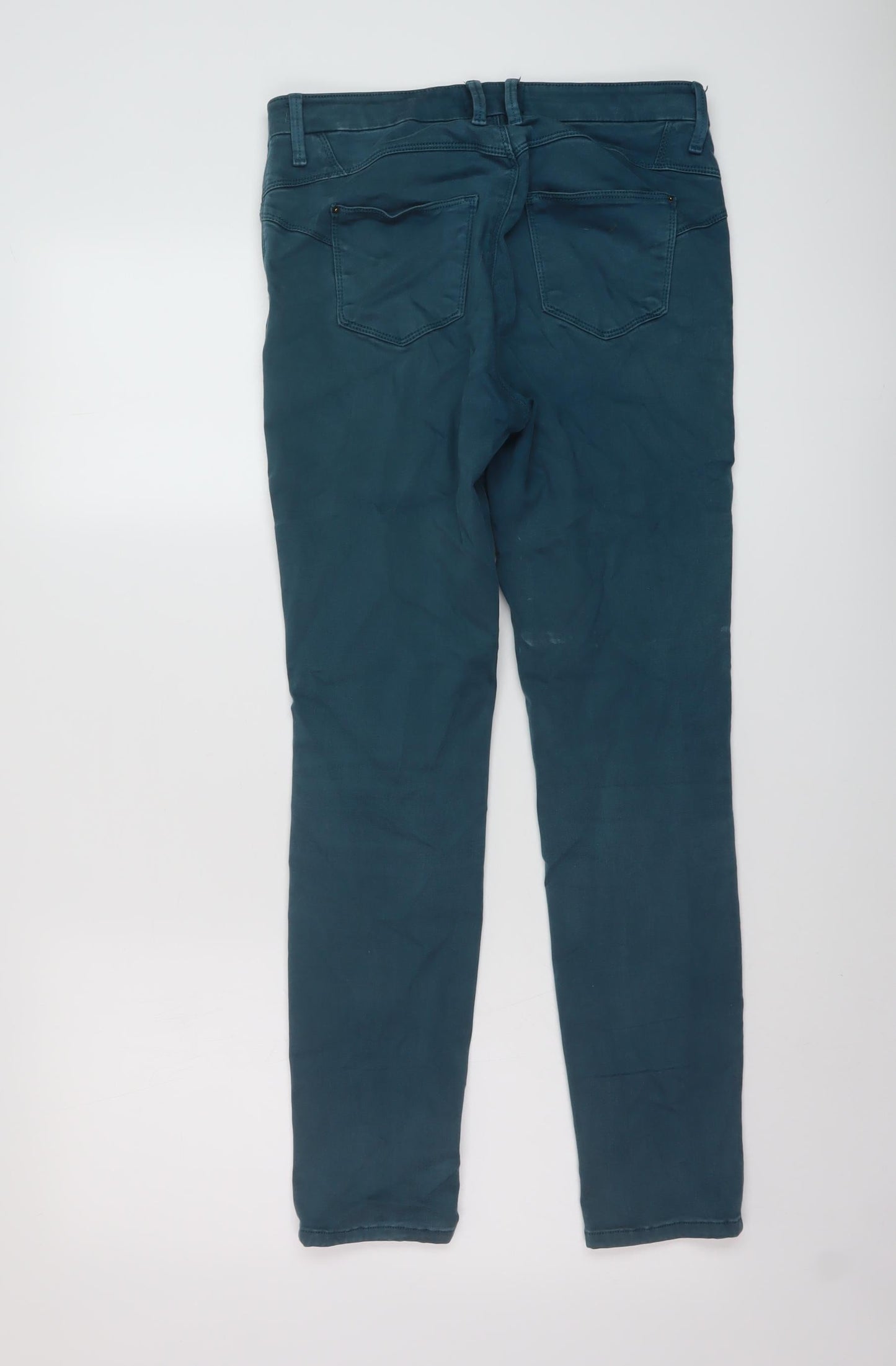 Womens UK Size 10 Marks and Spencer Regular Fit Skinny Green Jeans