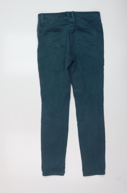 Womens UK Size 10 Marks and Spencer Regular Fit Skinny Green Jeans