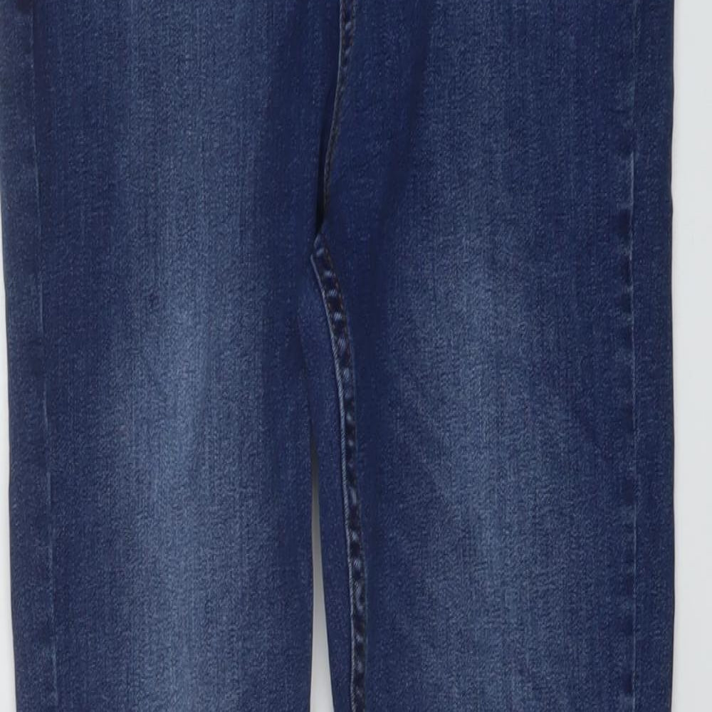 Hera Mens Blue Cotton Skinny Jeans Size 32 in L31 in Regular Button