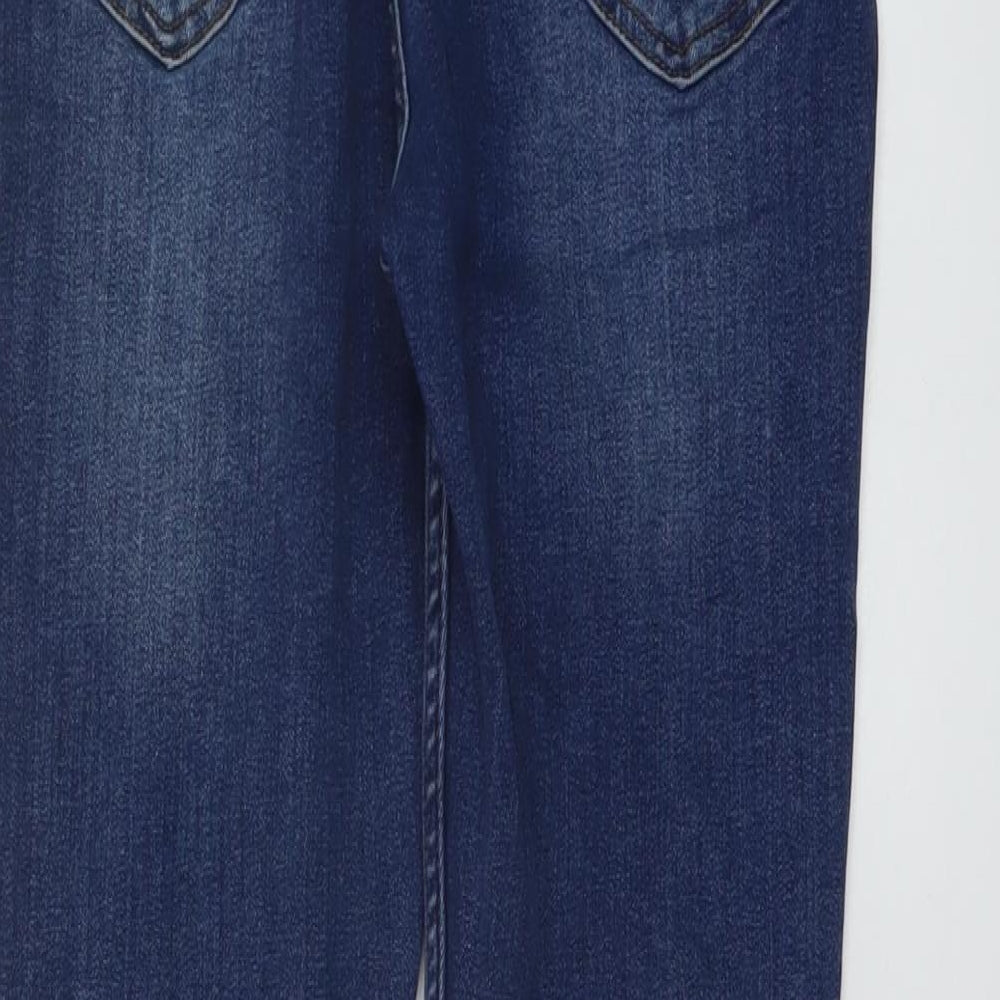 Hera Mens Blue Cotton Skinny Jeans Size 32 in L31 in Regular Button